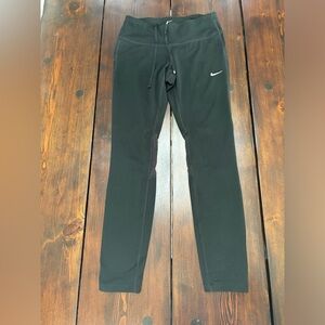 Nike Running Dri Fit Yoga Pants Leggings Black Drawstring Women’s Size Small